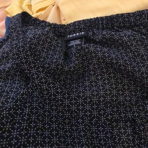 Plus size halter top. Black with gorgeous trim